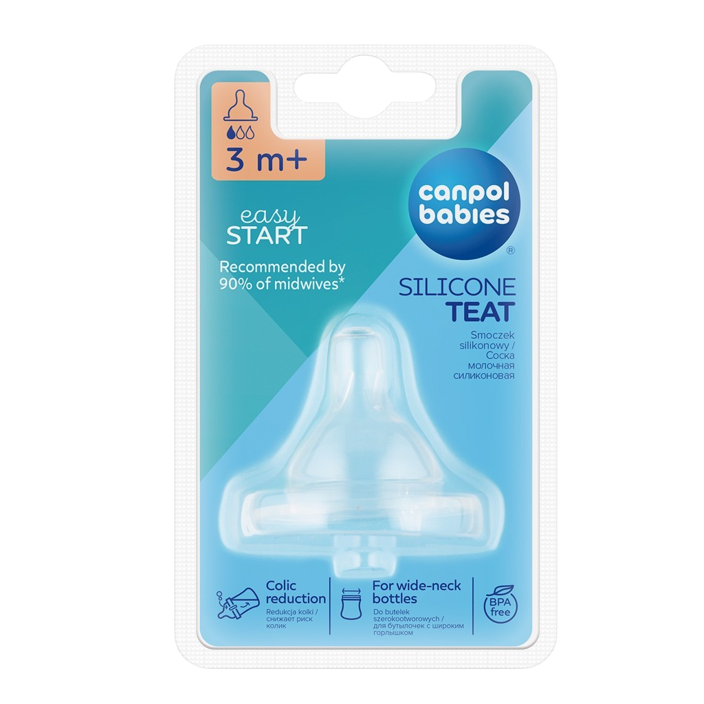 CANPOL BABIES Savička silikonová třešinka široká 1-SLOW