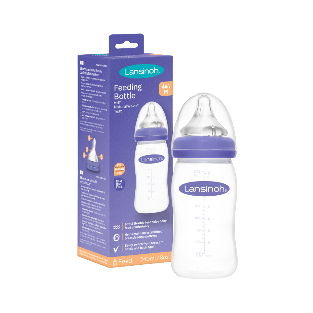 LANSINOH Lahev kojenecká s NaturalWaveTM savičkou (M) 240 ml