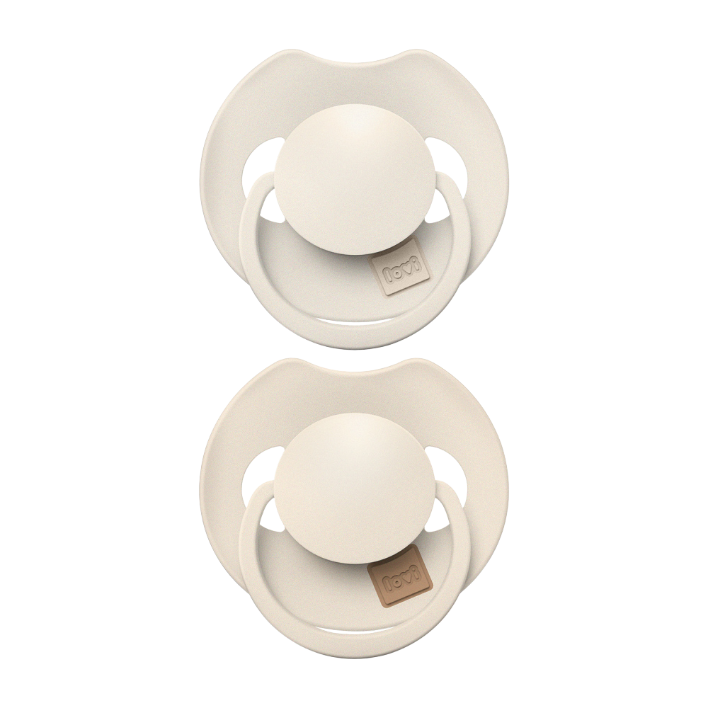 Fotografie LOVI Dudlík silikonový dynamický Prime 6-18m Coconut/Ivory 2 ks