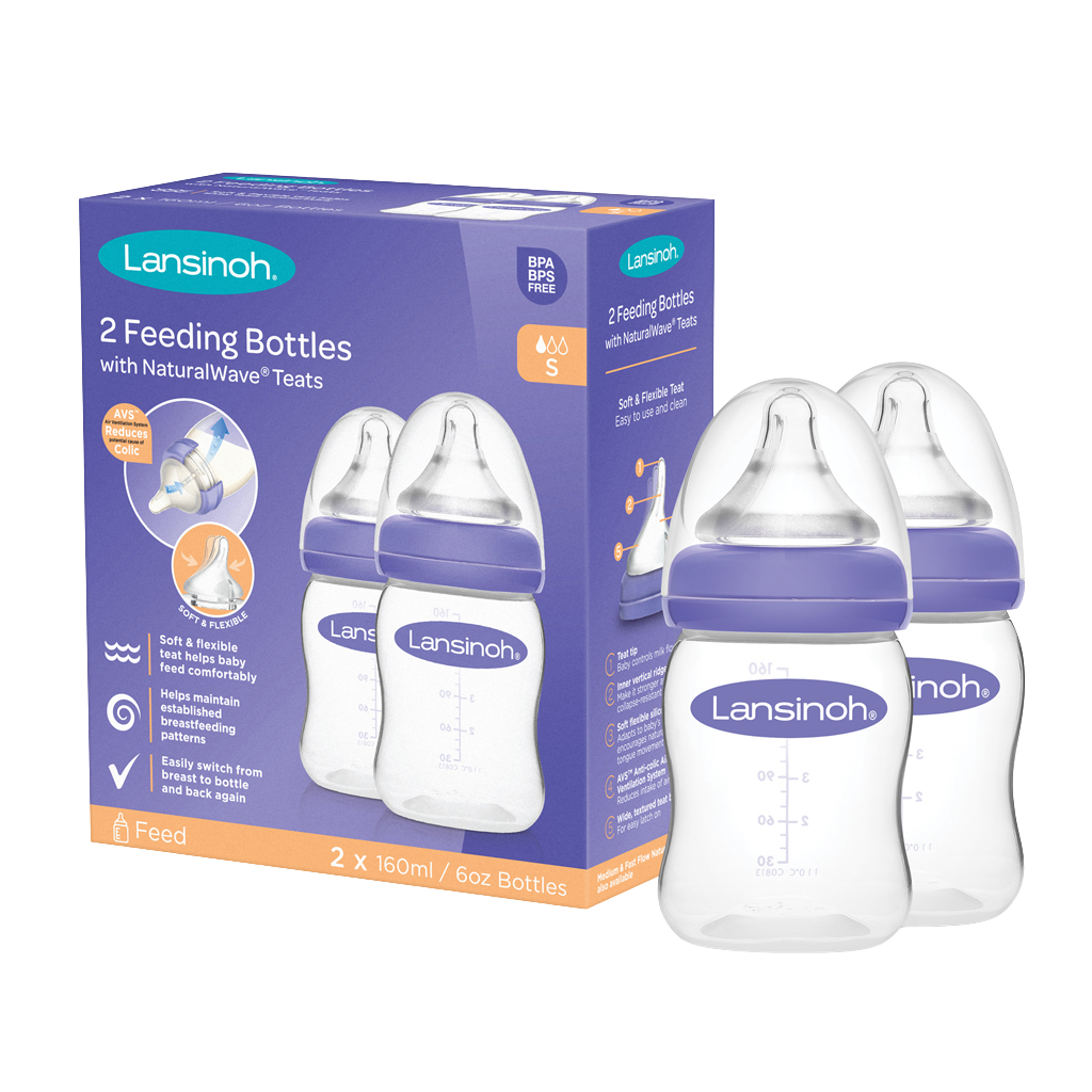 LANSINOH Lahev kojenecká s NaturalWaveTM savičkou (S), 2ks 160 ml