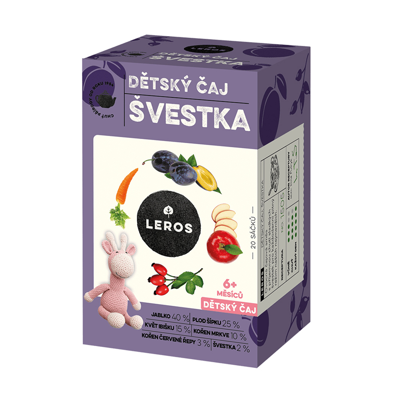 LEROS Dětský čaj Švestka 20 x 2 g