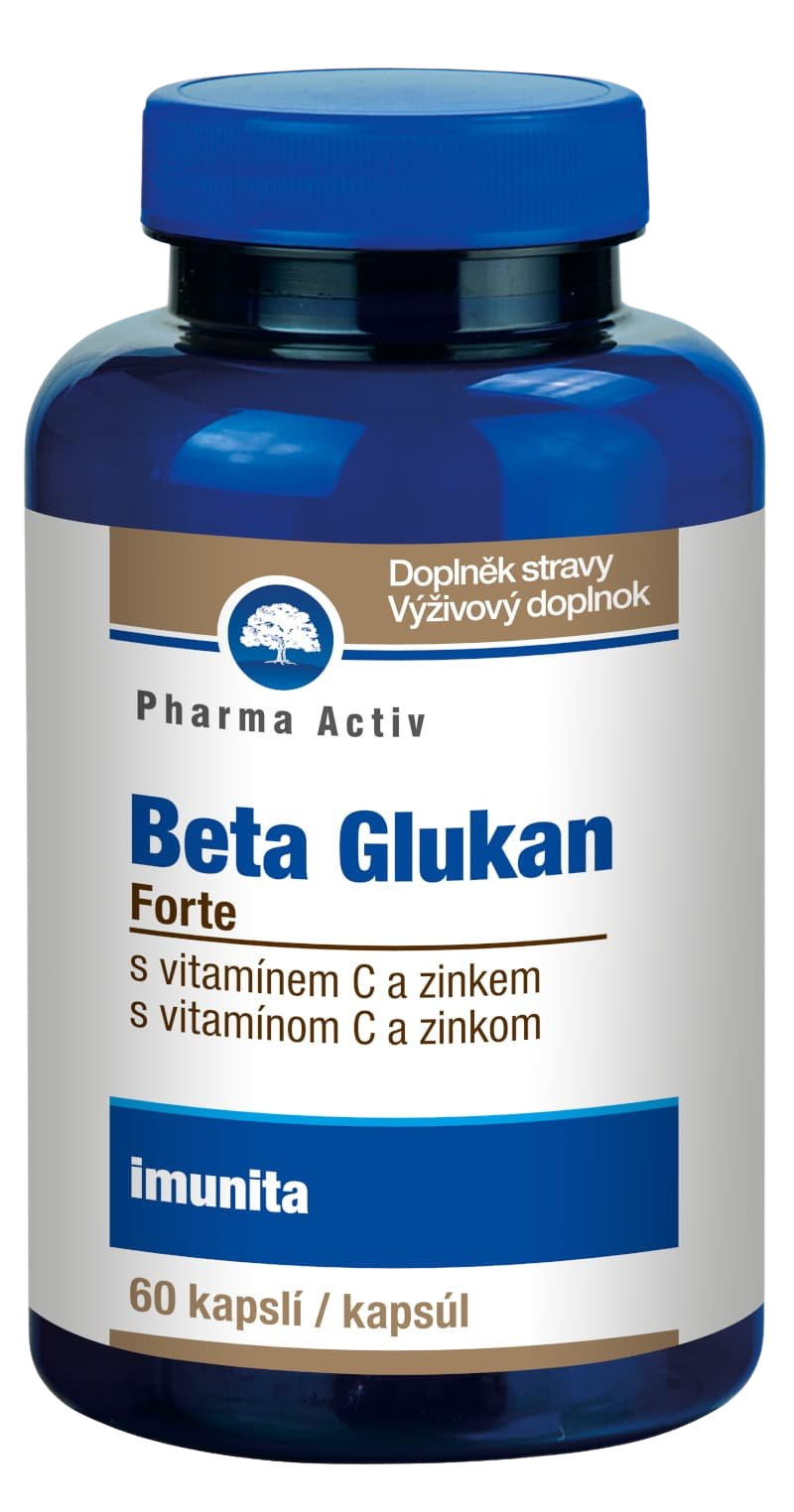 PHARMA ACTIV BETA GLUKAN Forte s vitaminem C a zinkem 60 kapslí