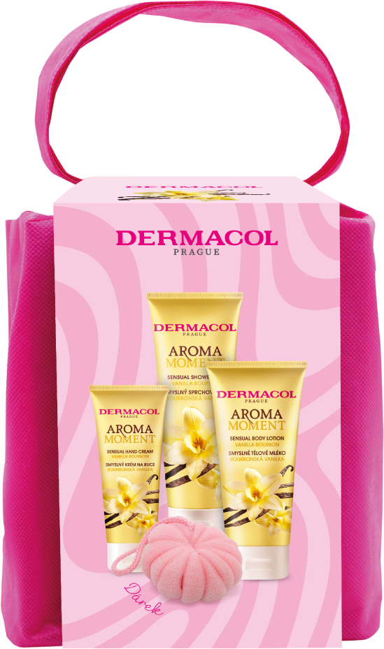 DERMACOL dárkový balíček Aroma moment Vanilka + houbička