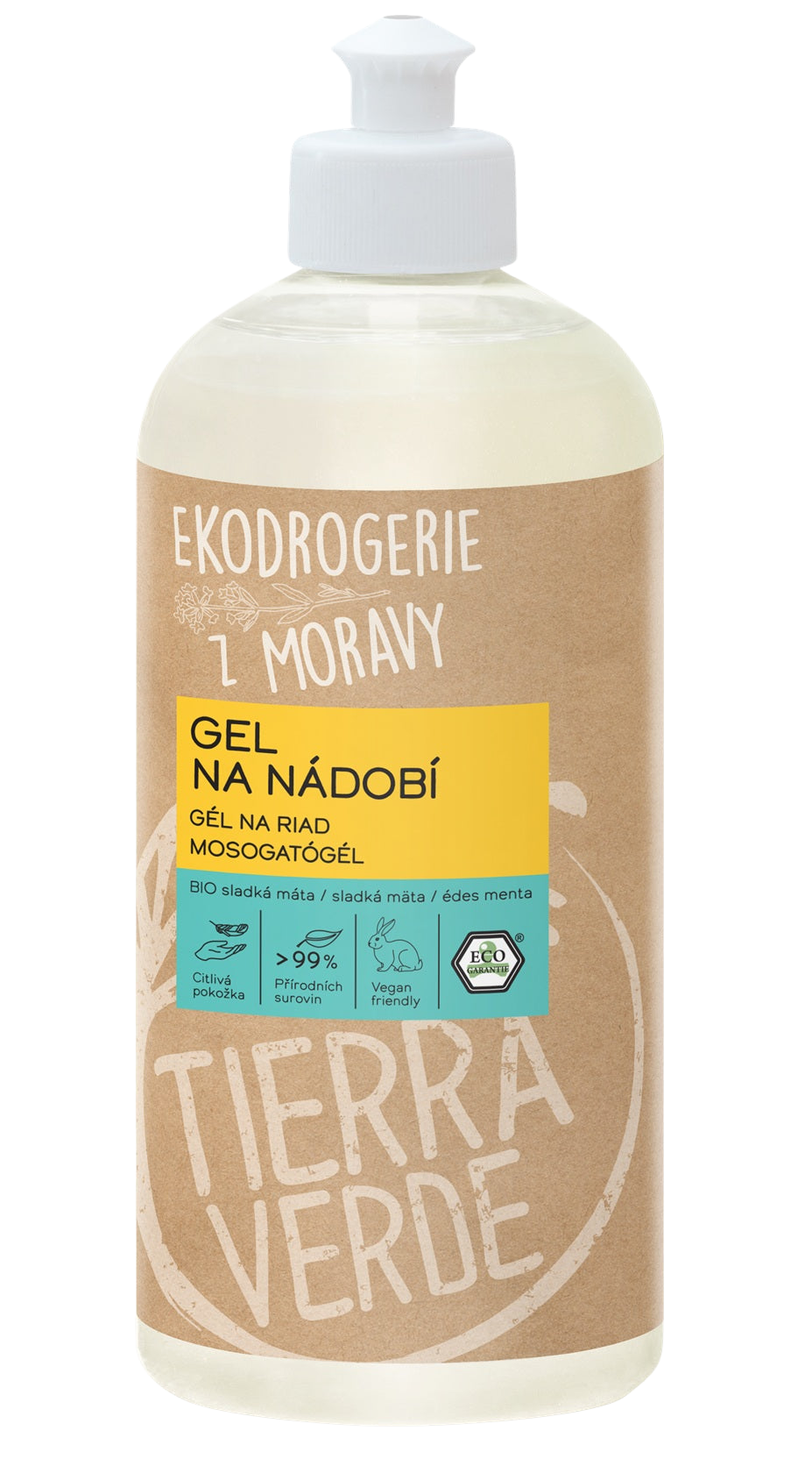 TIERRA VERDE Gel na nádobí BIO sladká máta 500 ml