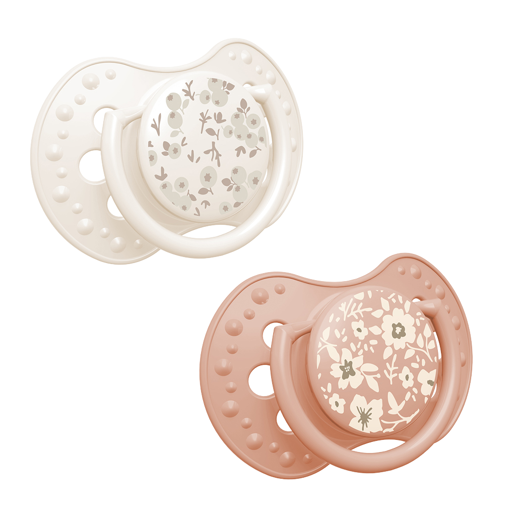 Fotografie LOVI Dudlík silikonový dynamický BLOSSOM 6-18m holka 2 ks