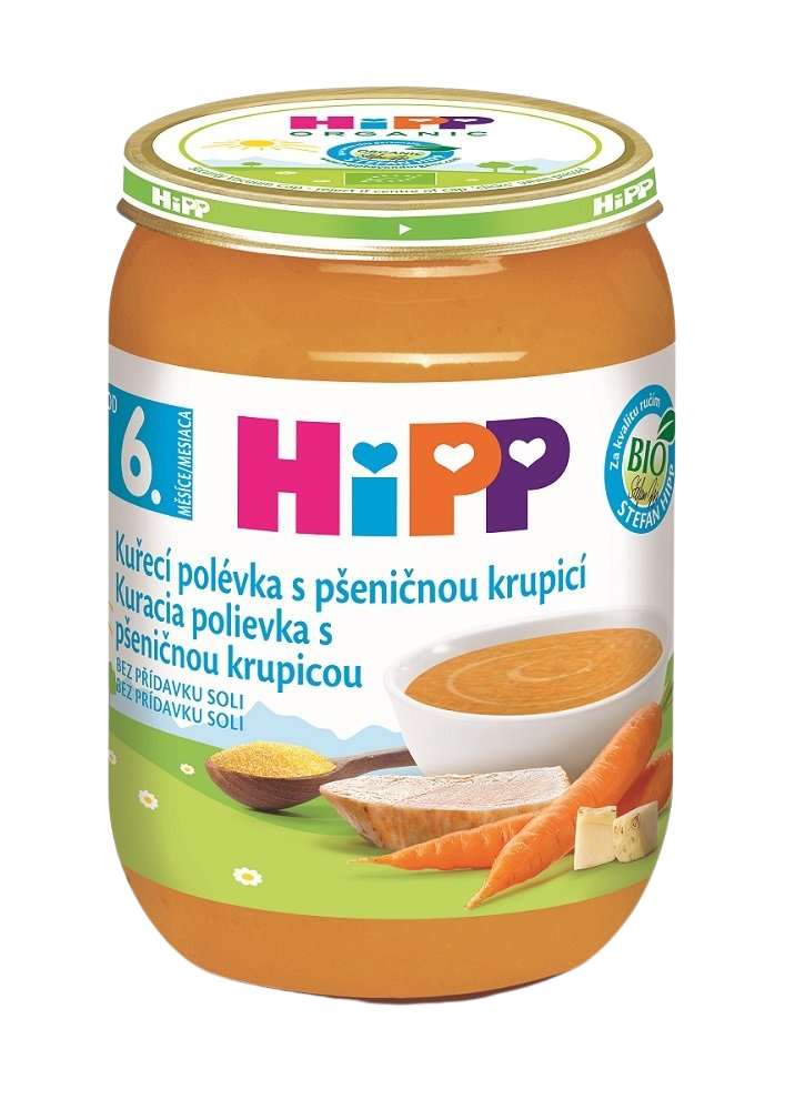 HiPP BIO Kuřecí polévka s pšeničnou krupicí 190 g