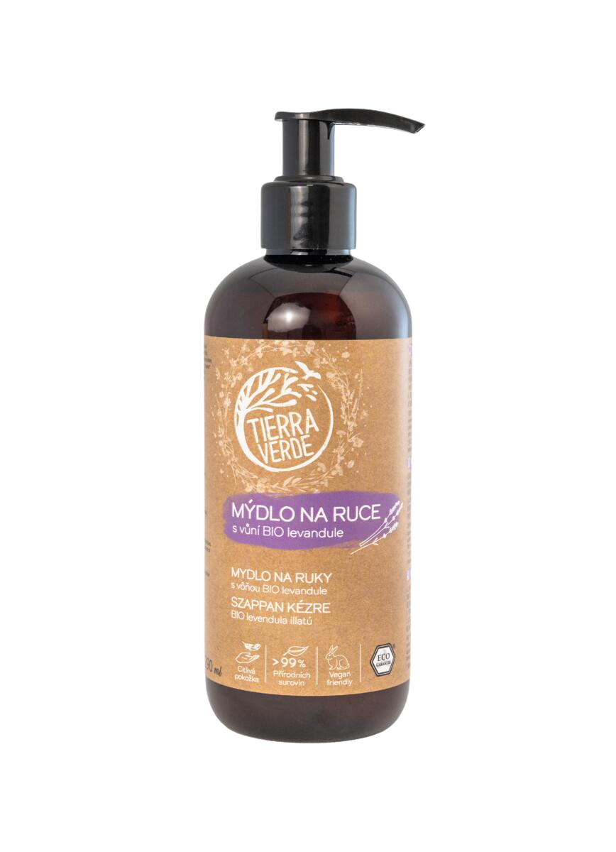 TIERRA VERDE Tekuté mýdlo na ruce s vůní BIO levandule 290 ml