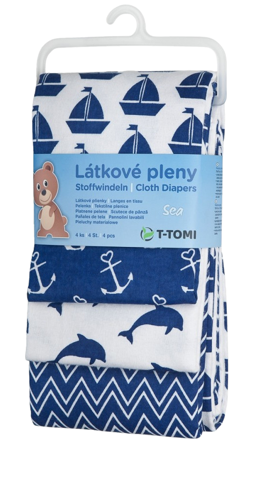 T-TOMI Pleny látkové 76x76 cm, sea 4 ks