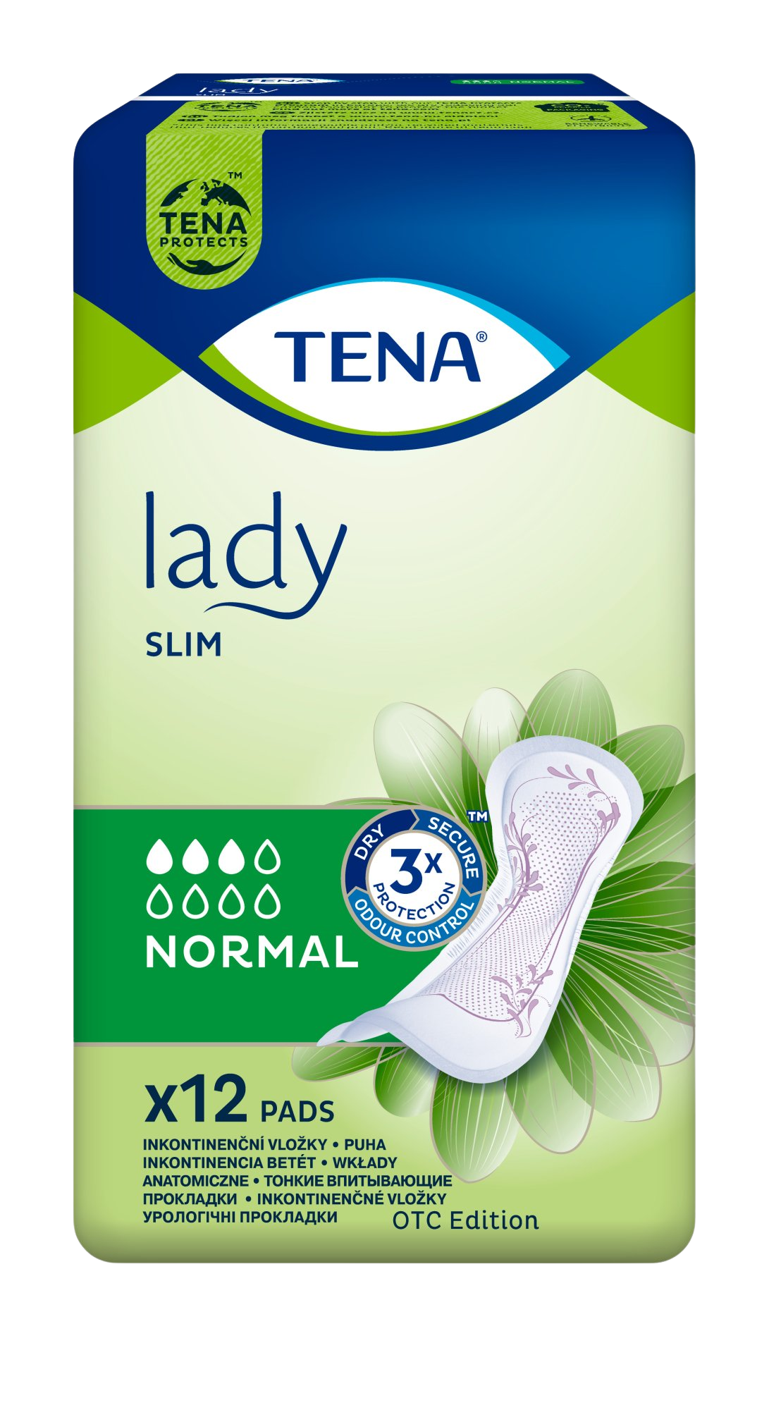 Fotografie TENA Lady Normal Inkontinenční vložky 12 ks