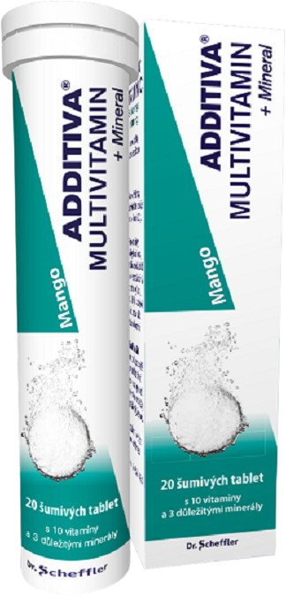 ADDITIVA multivitamín +minerál MANGO 20 šumivých tablet