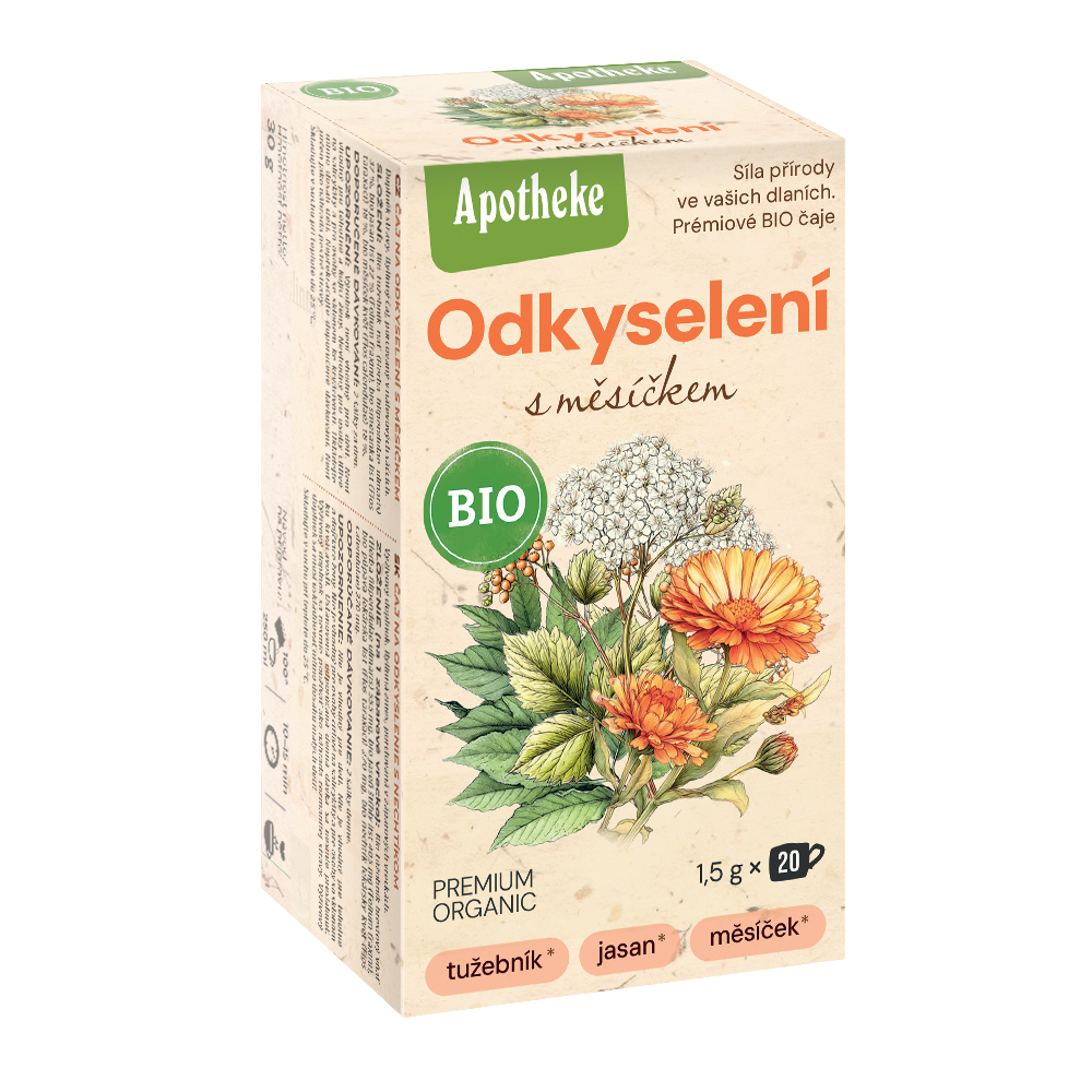 APOTHEKE BIO čaj Na odkyslenie s nechtíkom 20 x 1.5 g