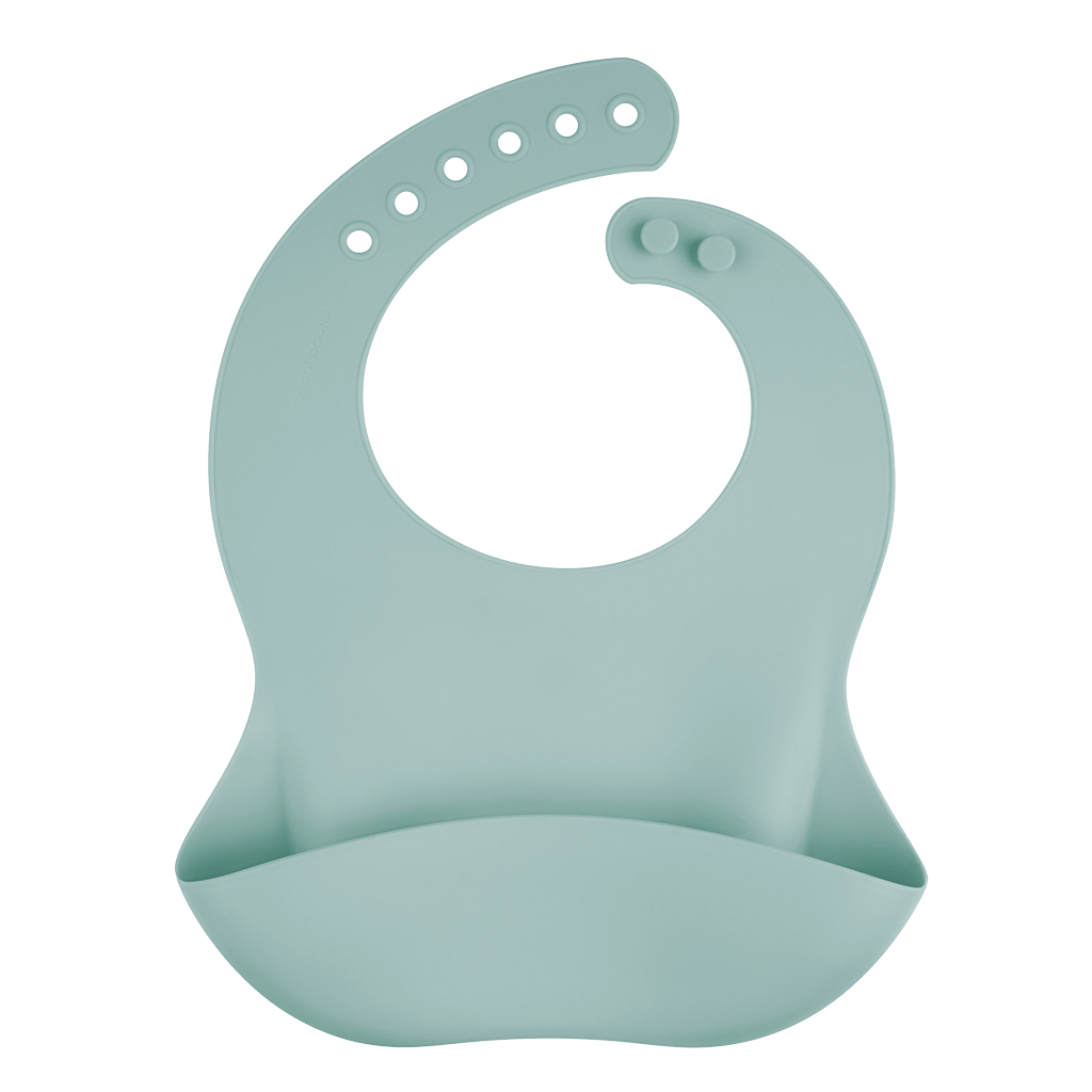 CANPOL BABIES Bryndák silikonový s kapsou zelený