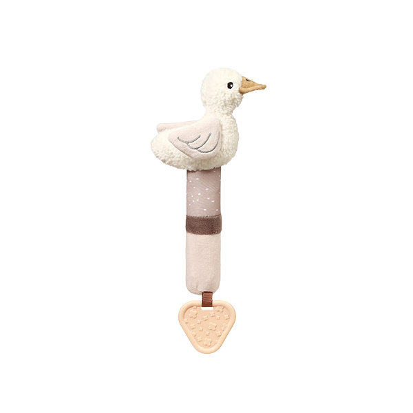 Fotografie BABYONO Hračka pískací s kousátkem Husa Zoe 3m+