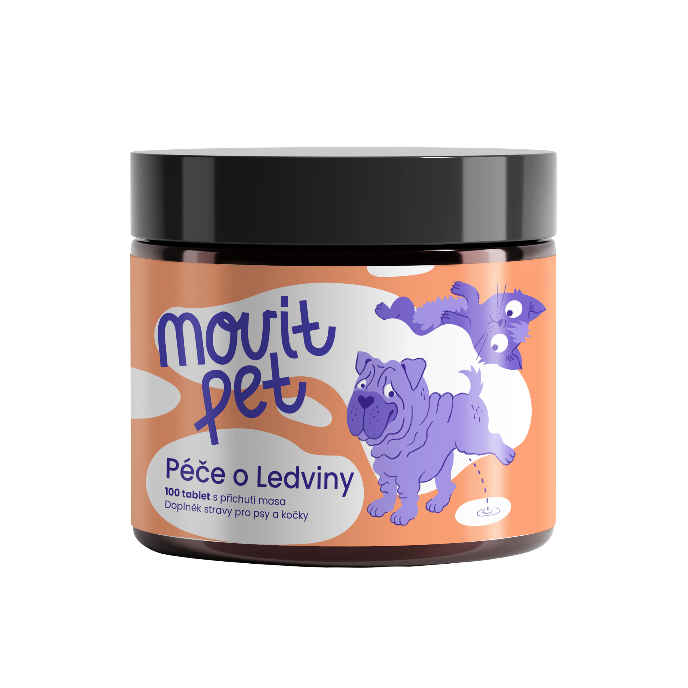 MOVIT ENERGY PET Péče o ledviny s příchutí masa 100 tablet