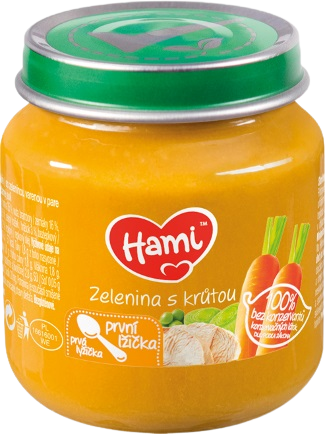 HAMI masozeleninový příkrm Zelenina s krůtou první lžička 125 g