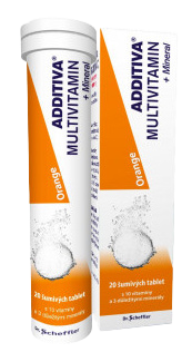 ADDITIVA multivitamín + minerál Orange 20 šumivých tablet