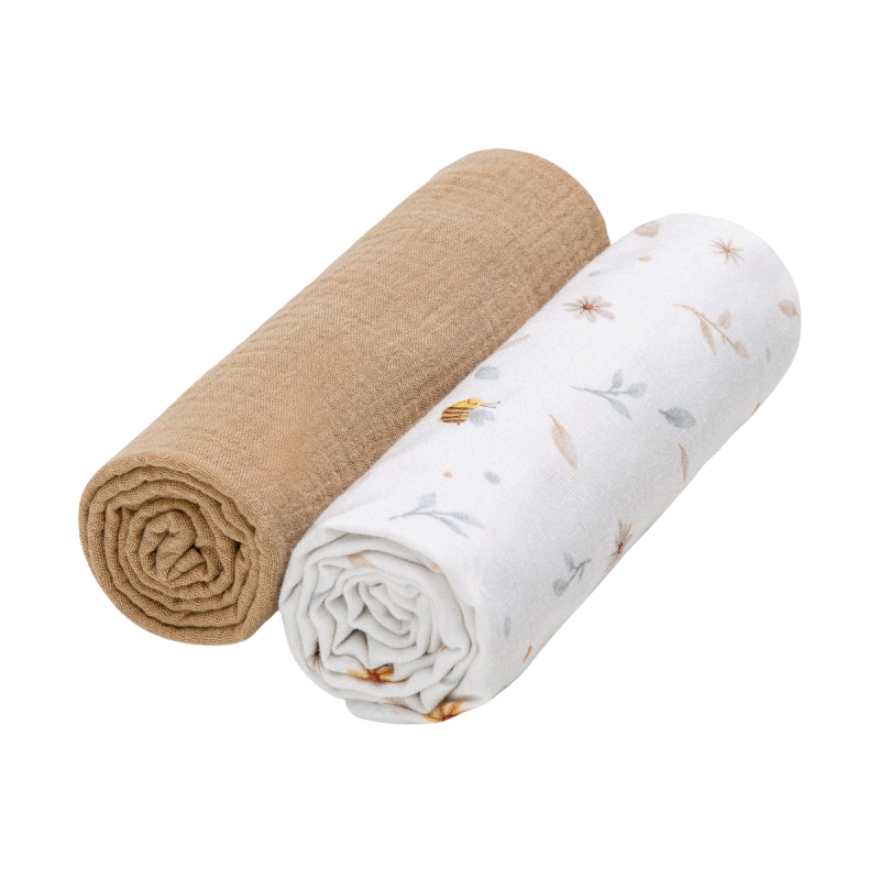 T-TOMI BIO Pleny mušelínové 65x65 cm, Bee 2 ks