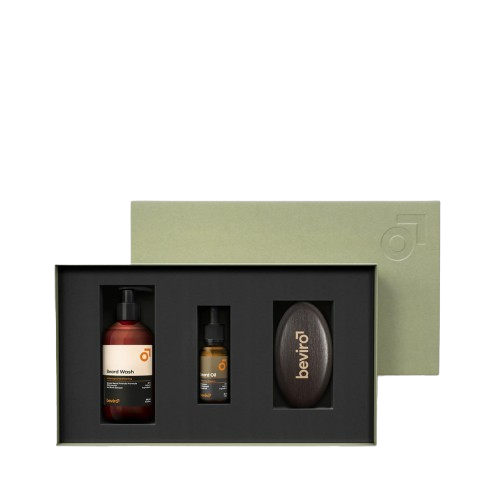 BEVIRO Kompletní sada na vousy se skořicovou vůní