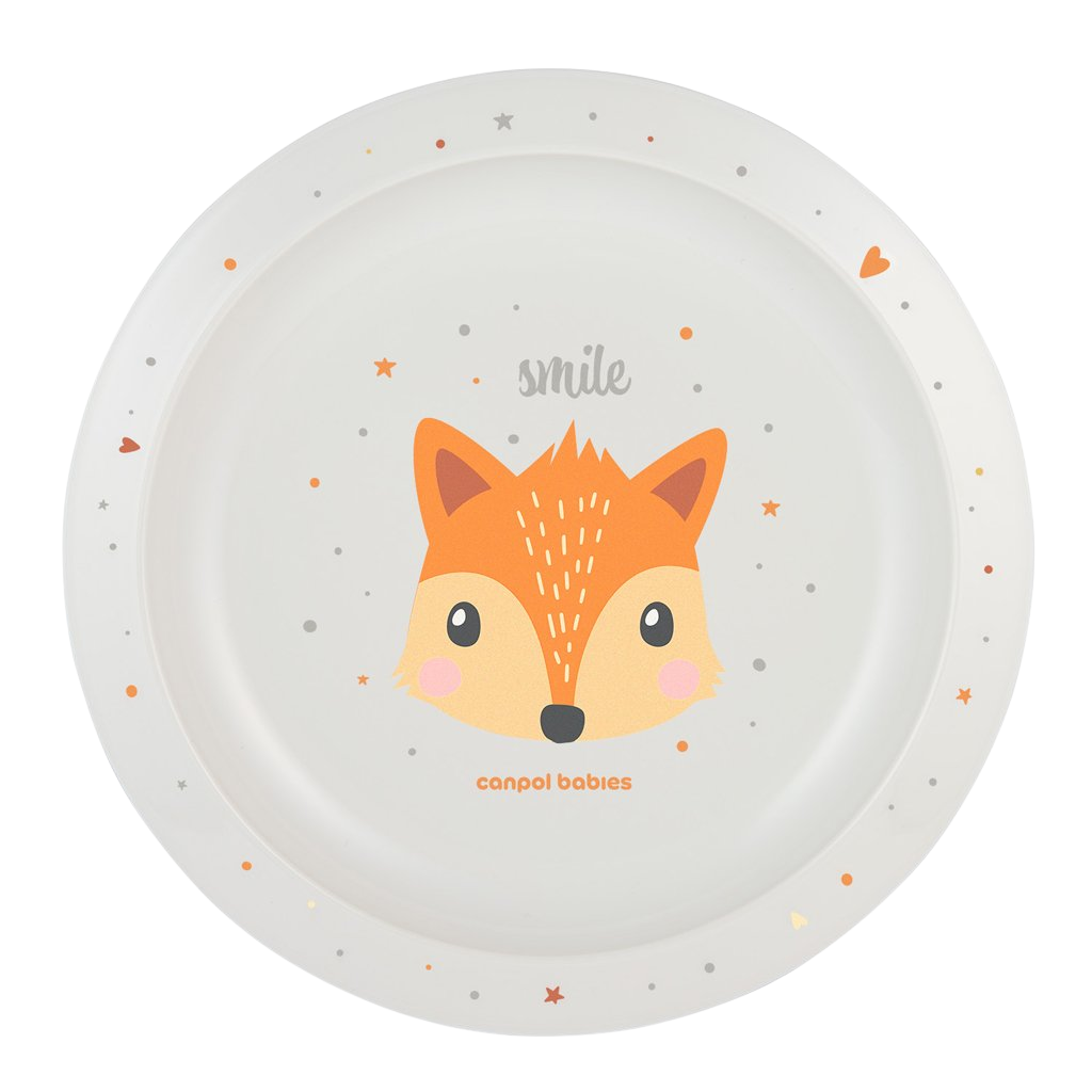 CANPOL BABIES Talíř plastový Cute animals - liška
