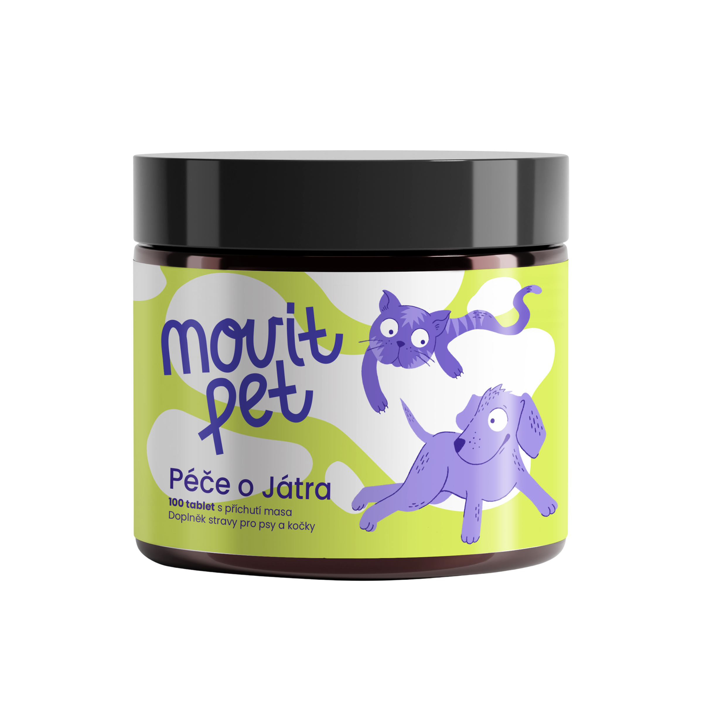 MOVIT ENERGY PET Péče o játra s příchutí masa 100 tablet