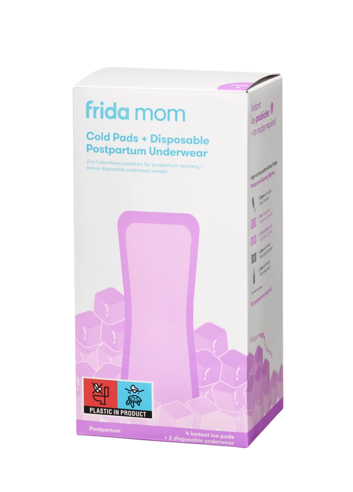 Frida Mom Vložky chladící absorbční Ice Maxi 4 ks + Jednorázové poporodní kalhotky 2 ks koupíte na Pilulka.cz