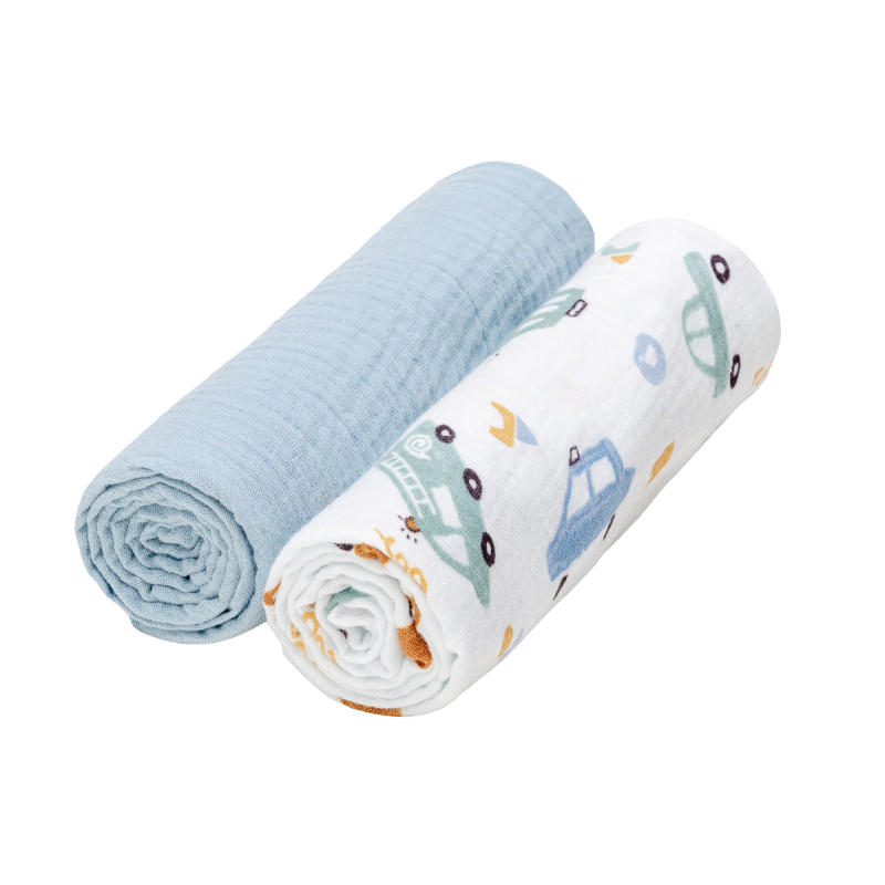 T-TOMI BIO Pleny mušelínové 65x65 cm, Traffic 2 ks