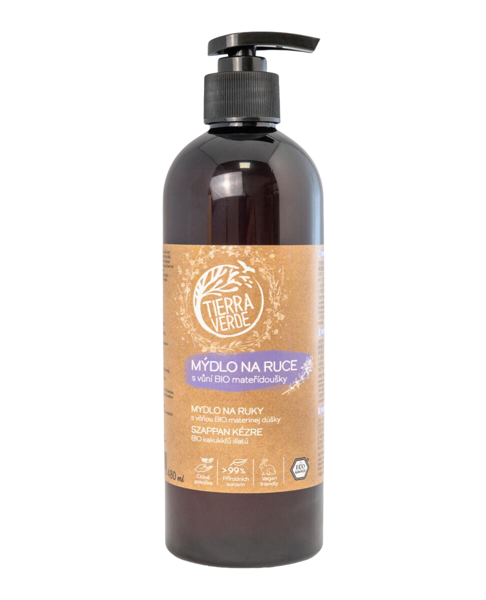 TIERRA VERDE Tekuté mýdlo na ruce s vůní BIO mateřídoušky 480 ml