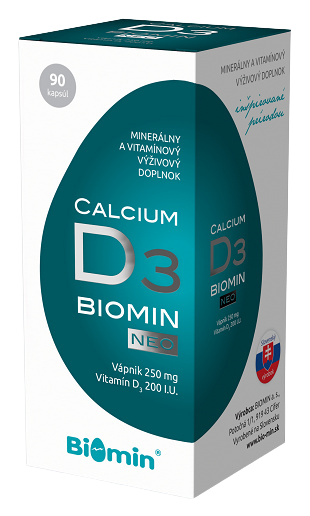 BIOMIN CALCIUM NEO s vitamín D3 90 tobolek