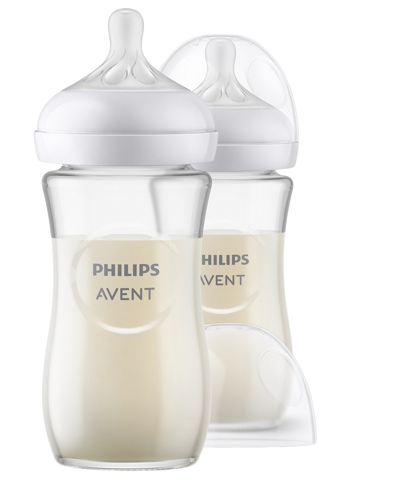 PHILIPS AVENT Láhev Natural Response skleněná 1m+, 2 x 240 ml