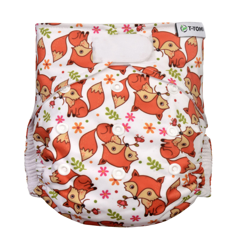 T-TOMI Plena kapsová, typ AIO - suchý zip, 3-15kg, Foxes