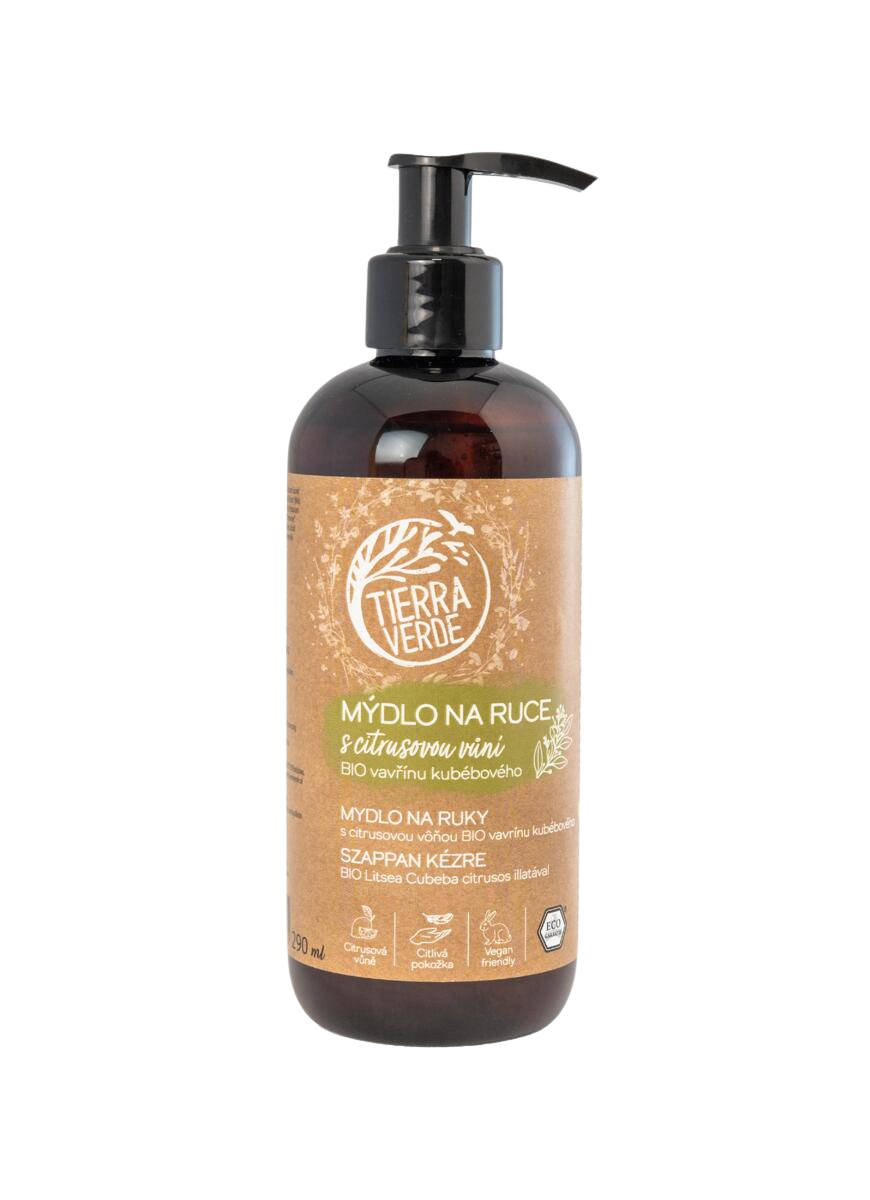 TIERRA VERDE Tekuté mýdlo na ruce s vůní BIO vavřínu kubébového 290 ml
