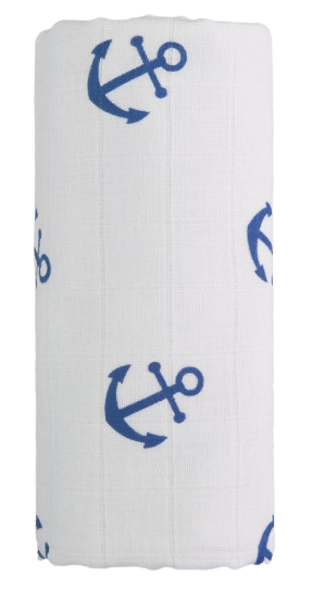 T-TOMI Velká bavlněná Tetra osuška Anchors, 120 x 120 cm