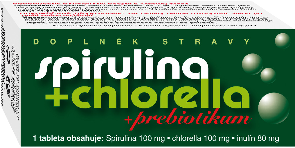 Naturvita Spirulina + Chlorella + Prebiotikum 90 tablet