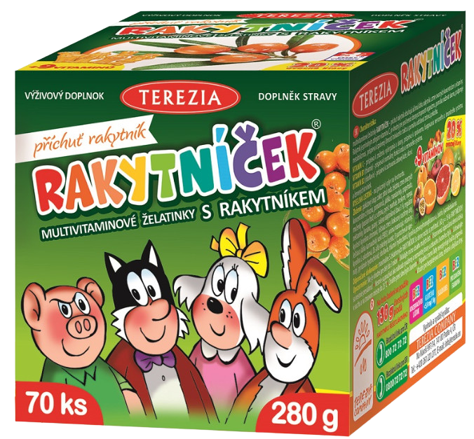 Terezia RAKYTNÍČEK multivitaminové želatinky 70 ks