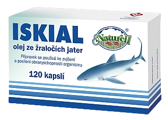 NATURELL Iskial olej ze žraločích jater 120 kapslí