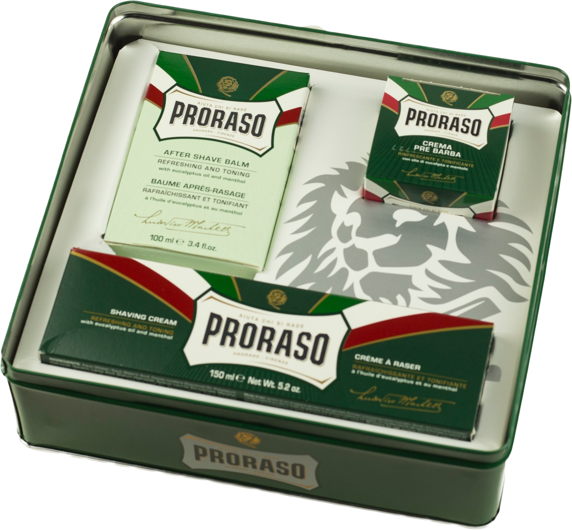 PRORASO Klasická dárková sada na holení Eucalyptus