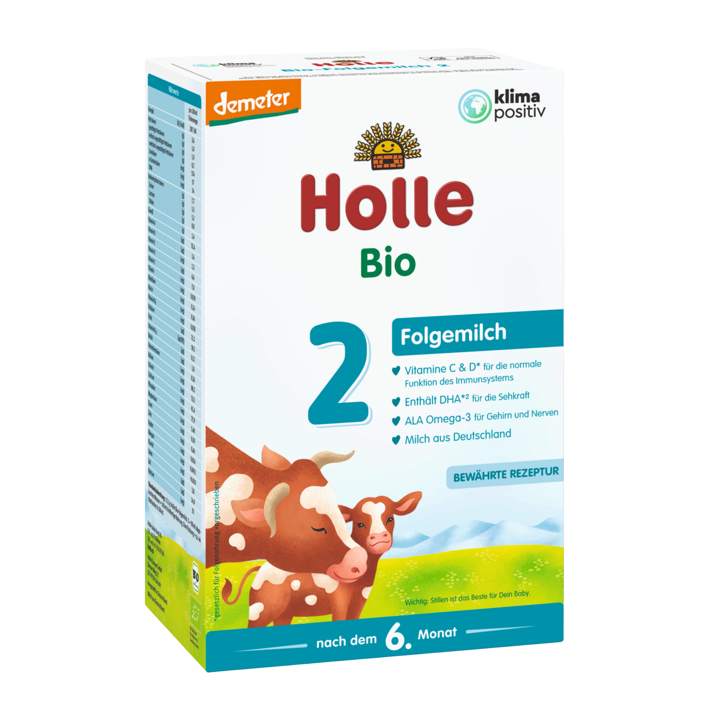 HOLLE bio pokračovací dětská mléčná výživa 2 od 6 měsíců 600 g