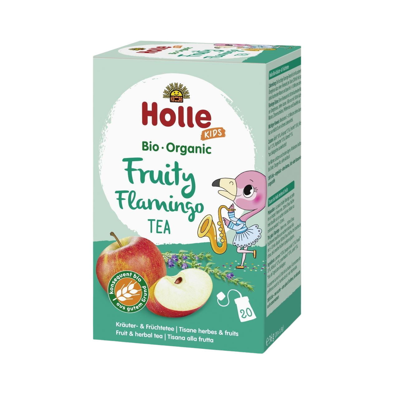 HOLLE Bio-dětský čaj Flamingo sáčky 20 ks