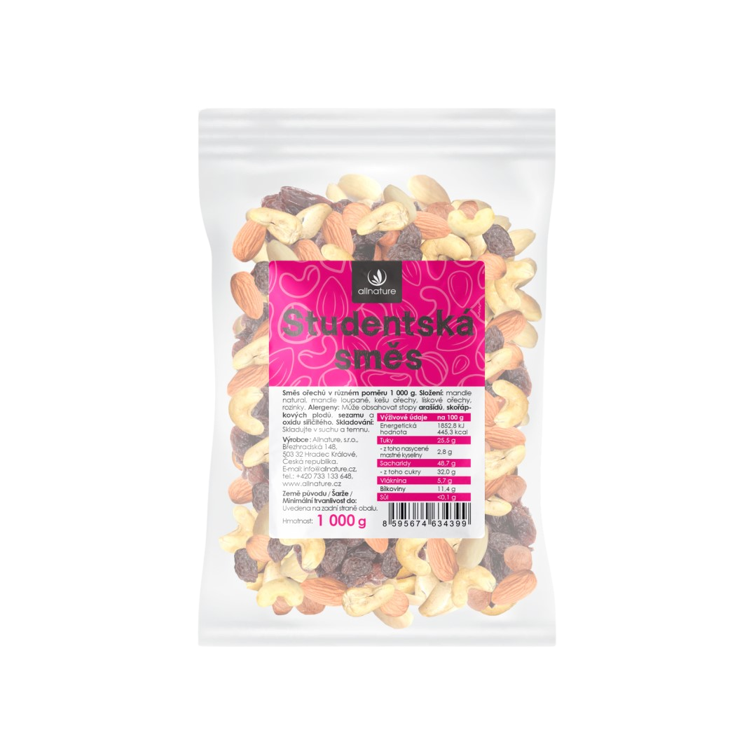 ALLNATURE Studentská směs 1000 g