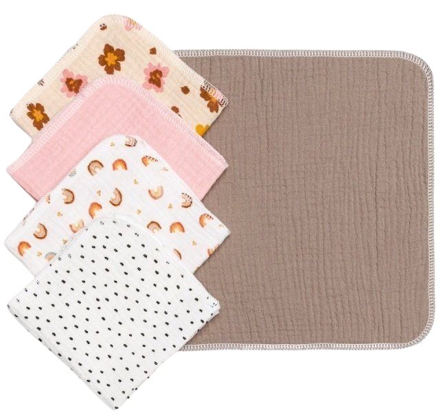 T-TOMI BIO Mušelínové ubrousky GIRL 5 ks