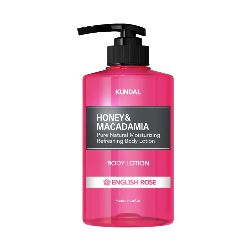 KUNDAL Honey&Macadamia Body Lotion - vyživující tělové mléko s vůní růže 500 ml