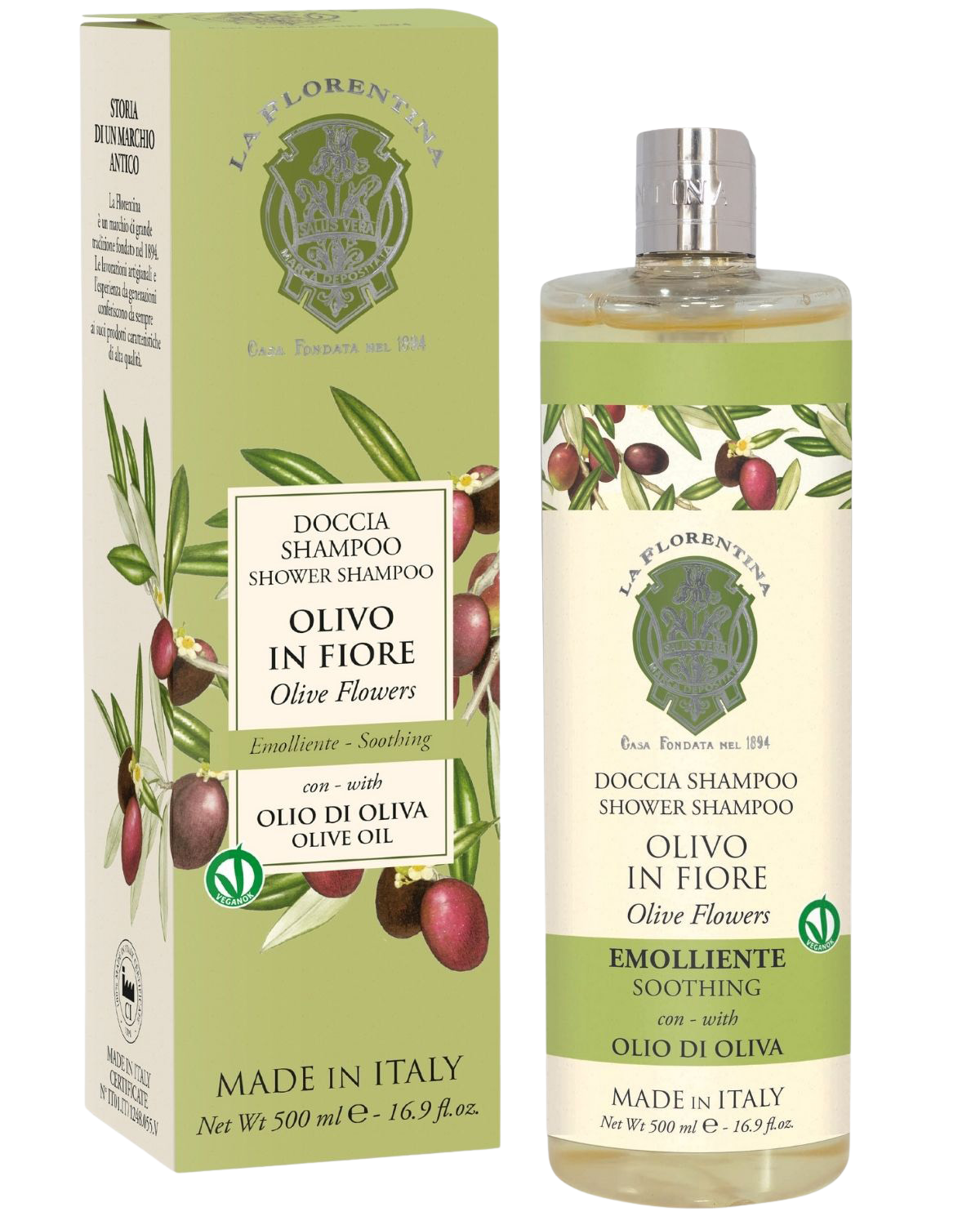 LA FLORENTINA Shower Shampoo Olivo in Fiore 500 ml