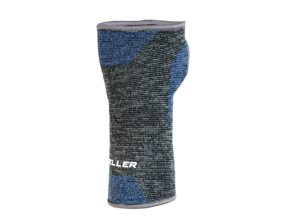 MUELLER 4-Way Stretch Premium Knit Wrist Support, bandáž na zápěstí, S/M