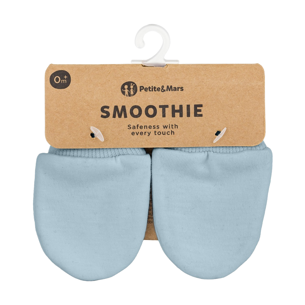 PETITE&MARS Rukavičky kojenecké Smoothie Sky Blue