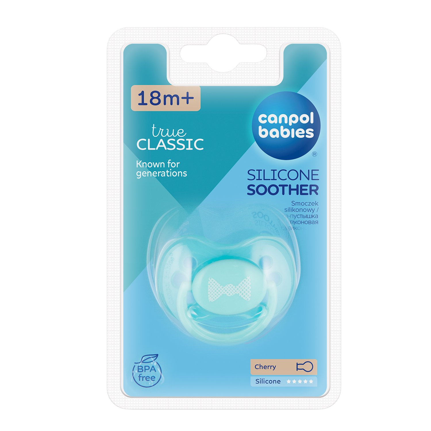 CANPOL BABIES Dudlík silikonový symetrický Pastels 18m+