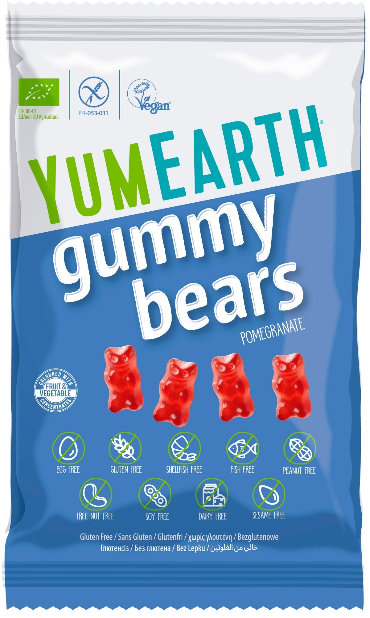 YumEarth BIO gumové medvedíky 50 g