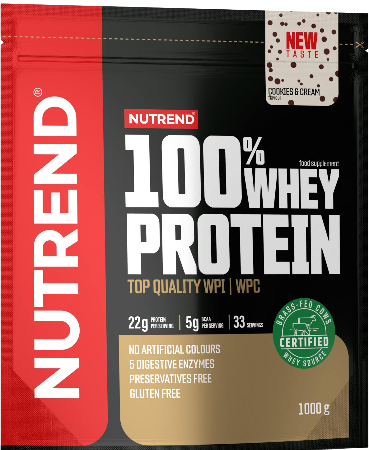 NUTREND 100% Whey Protein cookies cream 1000 g
