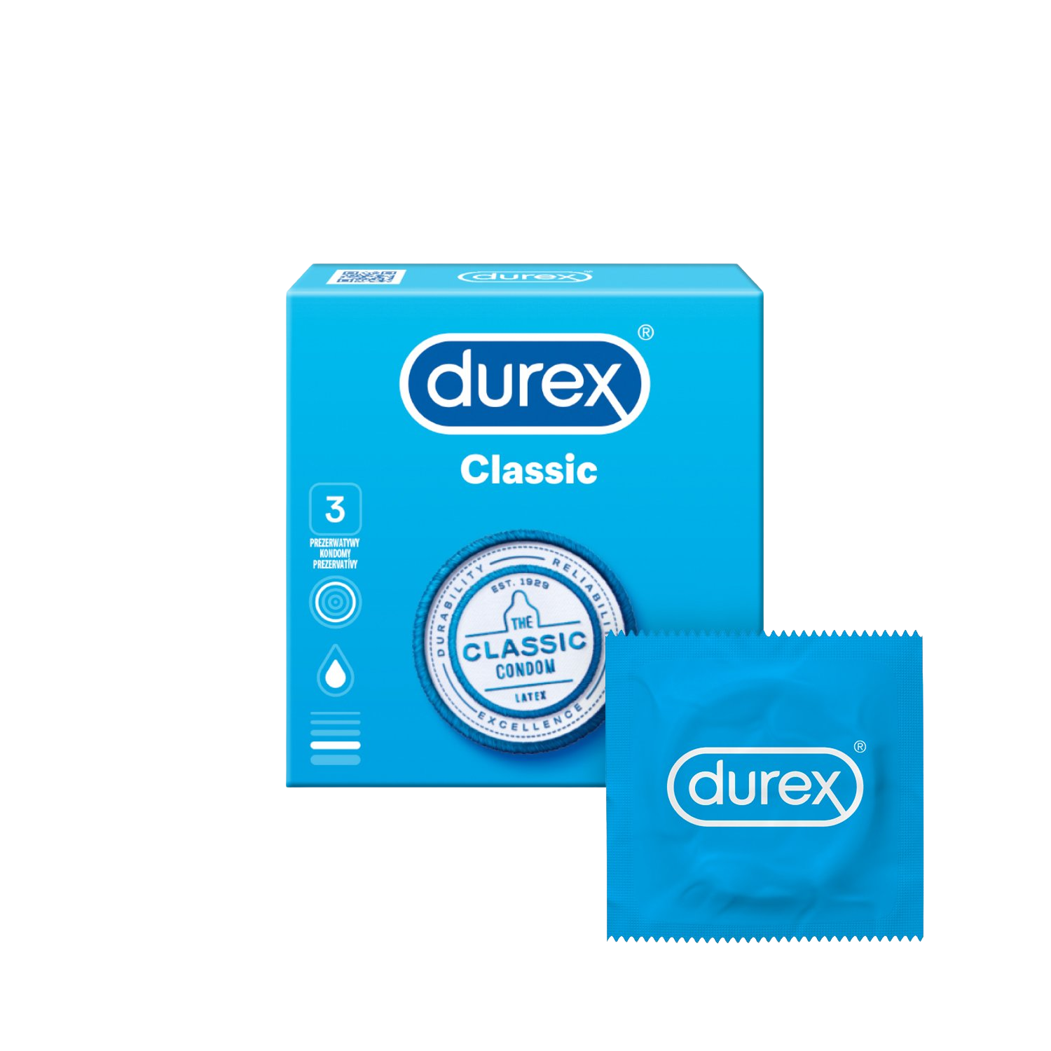 Durex Classic Kondomy 3 ks