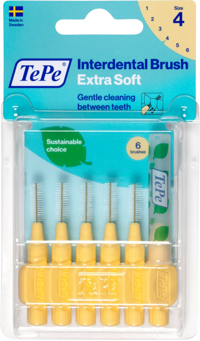 TEPE Mezizubní kartáčky Extra Soft pastelově žluté 0,7 mm 6 ks