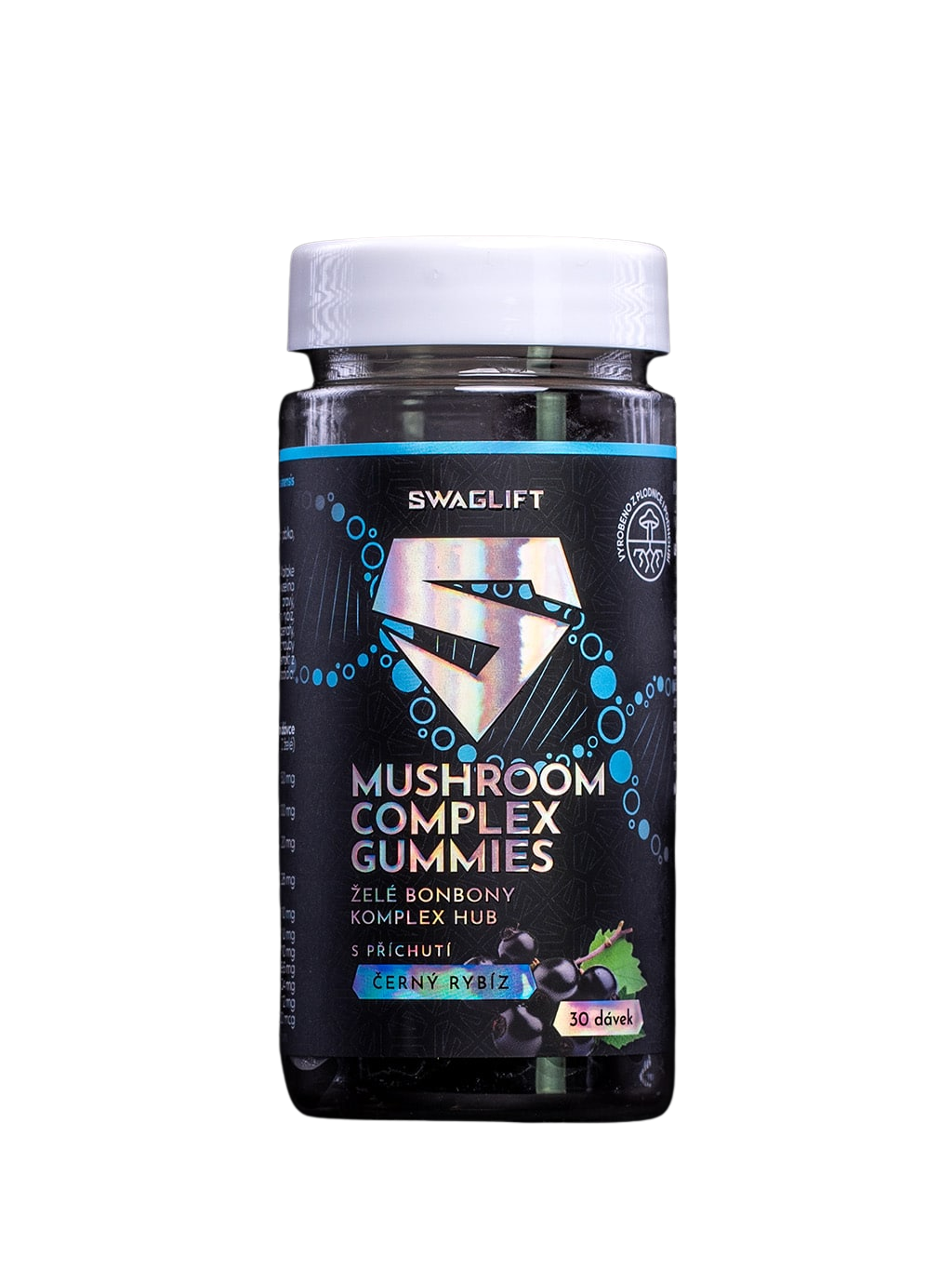 SWAGLIFT Mushroom complex gummies s příchutí černý rybíz 60 ks